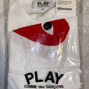 Comme Des Garçons Long Sleeve Arm Logo & Heart T